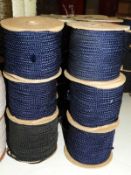 Six Rolls of Navy Blue Braid