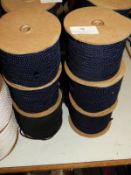 Six Rolls of Navy Blue Braid