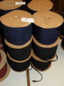 Six Rolls of Navy Blue Braid