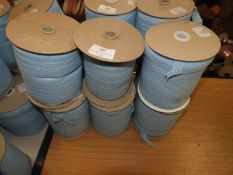 Six Rolls of Pale Blue Lace Edging
