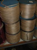 Six Rolls of Cream & Copper Braid