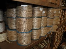 Six Rolls of Cream & Gold Braided Ribbon