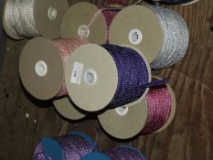 Six Rolls of Assorted Braided Ribbons