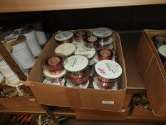 Box Containing 40 Lengths of Ribbon