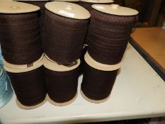 Six Rolls of Brown Lace Edging
