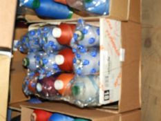 Box Containing Twelve Assorted Cones of Thread