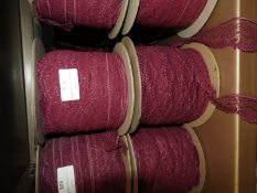Six Rolls of Lilac Lace Edging