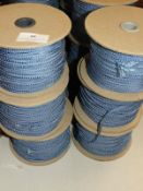 Six Rolls of Pale Blue Braid