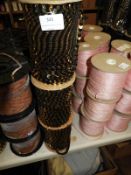 Six Rolls of Black & Gold Sequins