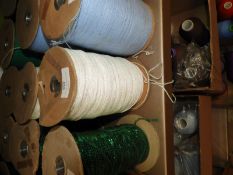 Four Rolls of Cream & Iridescent Sparkle Knitting