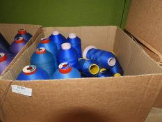 Box Containing Twelve Assorted Cones of Thread