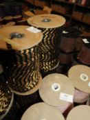 Six Rolls of Black & Gold Sequins