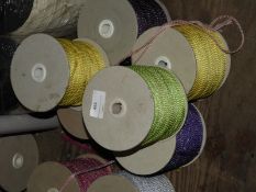 Six Rolls of Assorted Braided Ribbons