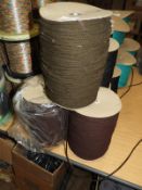 Three Rolls of Brown Drawstring Cord