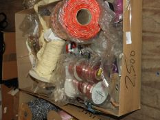 Box of Assorted Ribbons and Fastenings