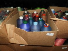 Box Containing Twelve Assorted Cones of Thread
