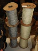 Three Rolls of Silver and Three Rolls of Cream Gli