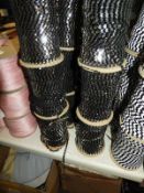 Six Rolls of Black & Silver Sequins