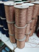 Six Rolls of Copper Glitter Machine Knitting Wool