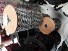 Three Rolls of Blue & Grey Ribbon