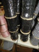 Six Rolls of Black & Silver Sequins