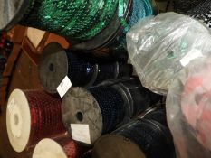 Six Rolls of Navy Blue Sequins