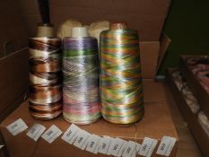 Five Cones of Multicoloured Thread (~2500m Total)