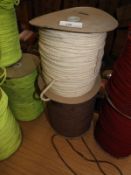 Roll of Brown and a Roll of Cream Braided Cord