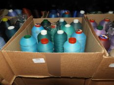 Box Containing Twelve Assorted Cones of Thread