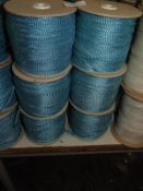 Six Rolls of Blue & Silver Braided Ribbon