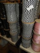 Six Rolls of Black & White Sequins