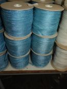 Six Rolls of Blue & Silver Braided Ribbon