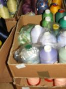 Box Containing Twelve Assorted Cones of Thread