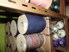 Four Rolls of Navy Knitting Wool