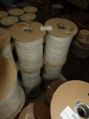 Six Rolls of Clear Sequins on White Thread