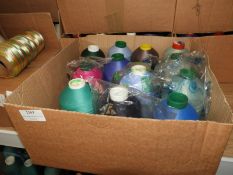 Box Containing Twelve Assorted Cones of Thread