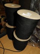 Four Rolls of Black Drawstring Cord