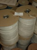 Six Rolls of Clear Sequins on White Thread