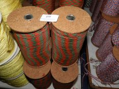 Six Rolls of Red & Green Ribbon