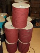 Five Rolls of Burgundy Drawstring Cord