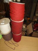 Roll of Blue and a Roll of Yellow Braided Cord