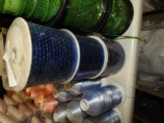 Three Rolls Containing 45m of Blue Sequins