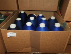 Box Containing Twelve Assorted Cones of Thread