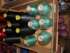 Box Containing Twelve Cones of Thread