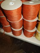 Six Rolls of Orange & Silver Braided Ribbon