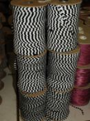 Six Rolls of Black & White Sequins