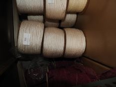 Six Rolls of Cream Braided Ribbon