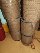 Six Rolls of Brown Braided Ribbon