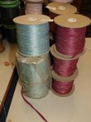 Three Rolls of Blue and Three Rolls of Pink Braide