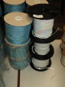 Three Rolls of Blue Silver Braid and Three Rolls o